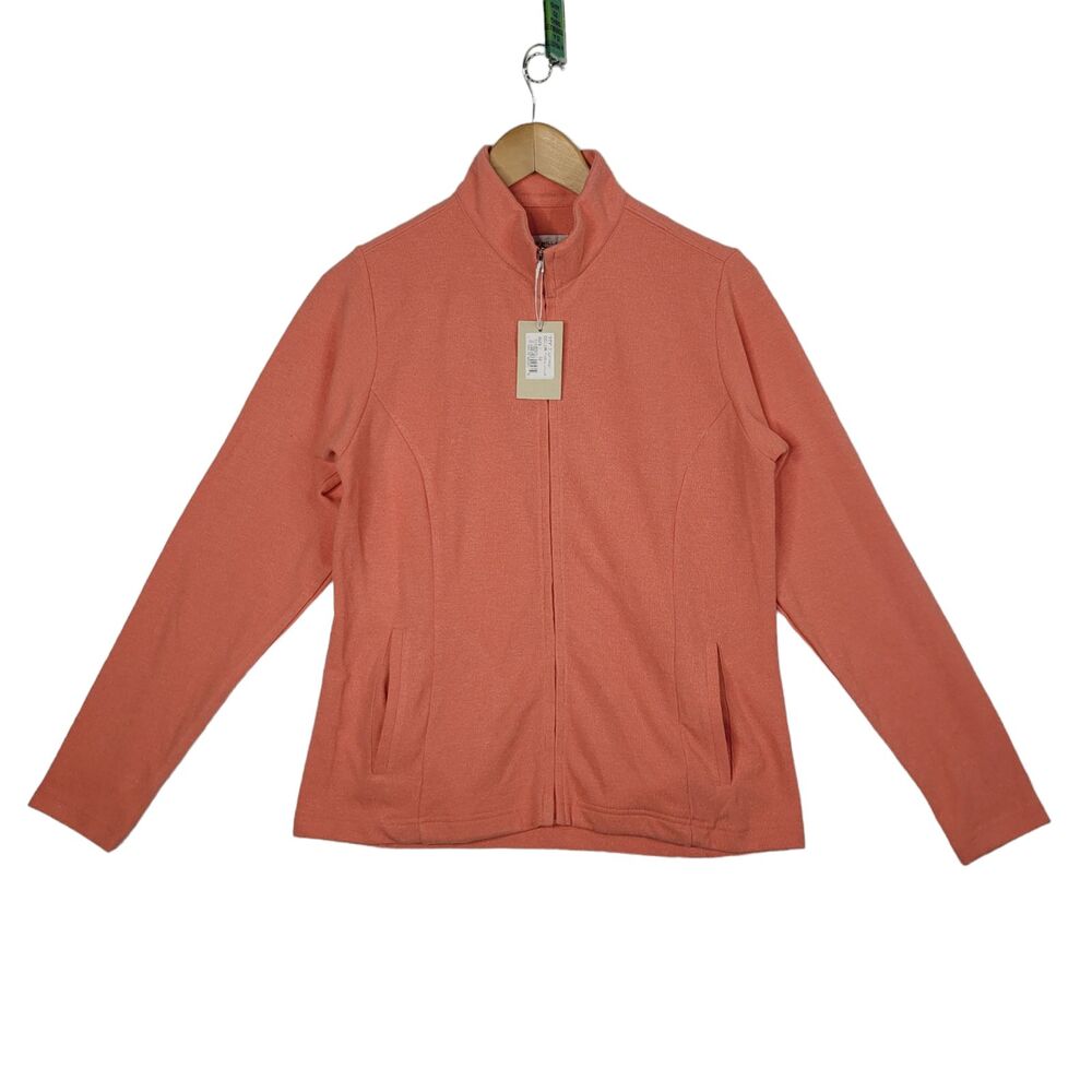 Peter Millar Full Zip Sweater Womens Size Medium Persimmon Mock Neck